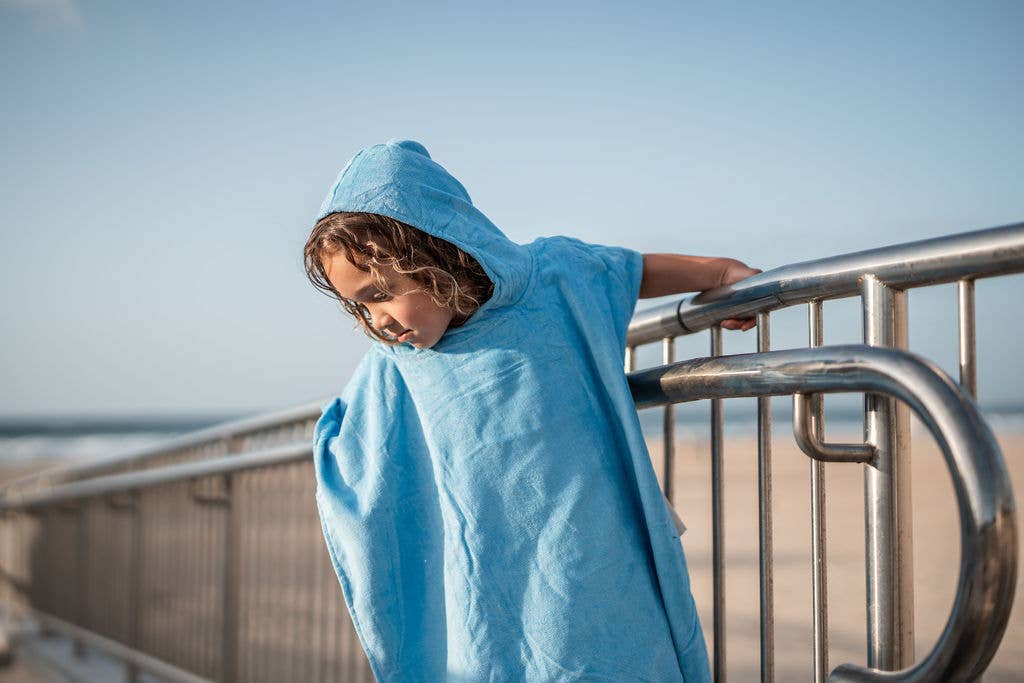 Ningaloo hooded kids beach towel - 100% cotton: 70cm (5-7 years)
