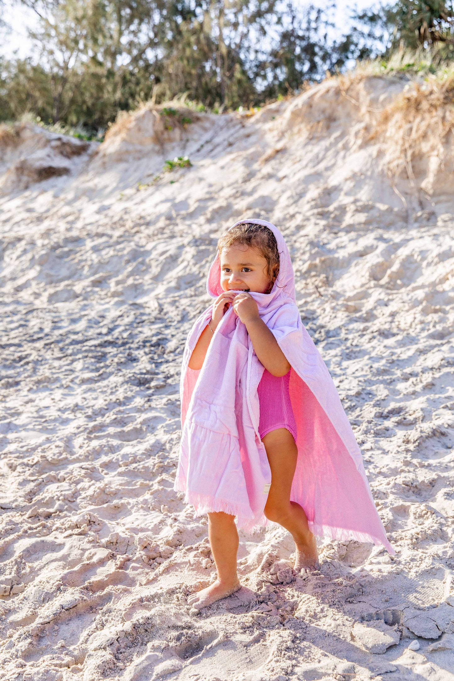 Busselton hooded beach towel - 1 - 7 years, 100% cotton: Mint / 5-7 Years (70 x 70)