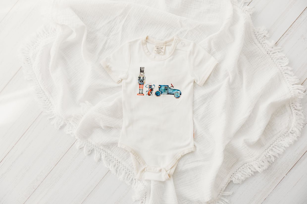 Child Of Mine - Blue Vintage Toys Bodysuit - preorder