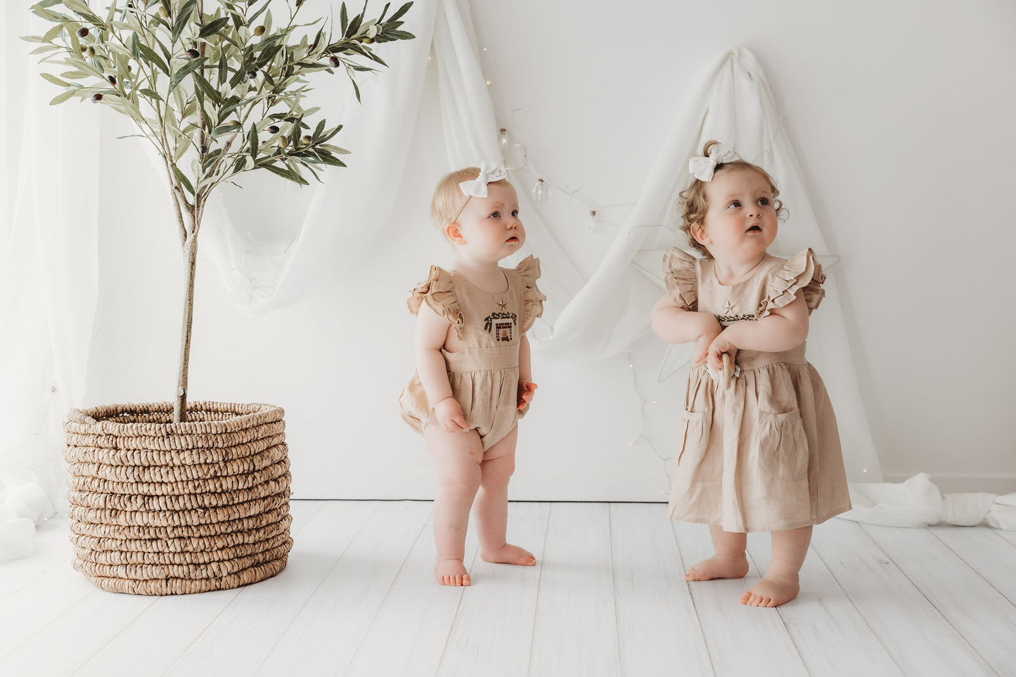 Child Of Mine Embroidered Oak Romper - Cosy Fireplace - preorder