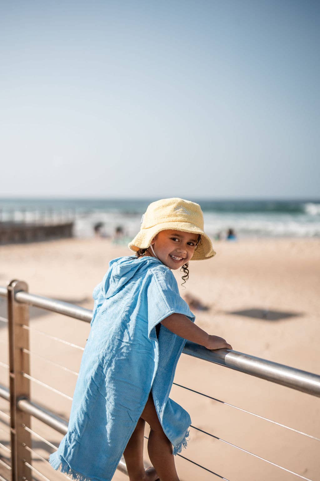 Ningaloo hooded kids beach towel - 100% cotton: 70cm (5-7 years)