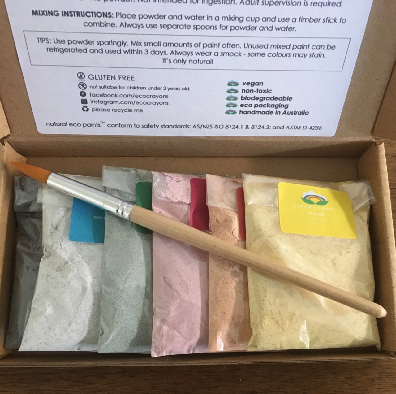 Natural Glitter Eco Paints Sampler