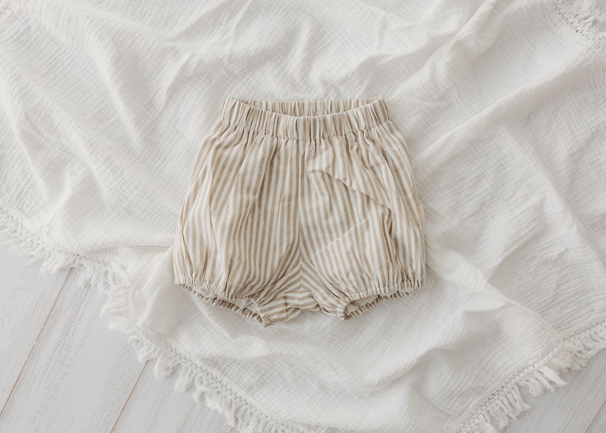 Child Of Mine - Linen Bloomers Oak Stripe - preorder