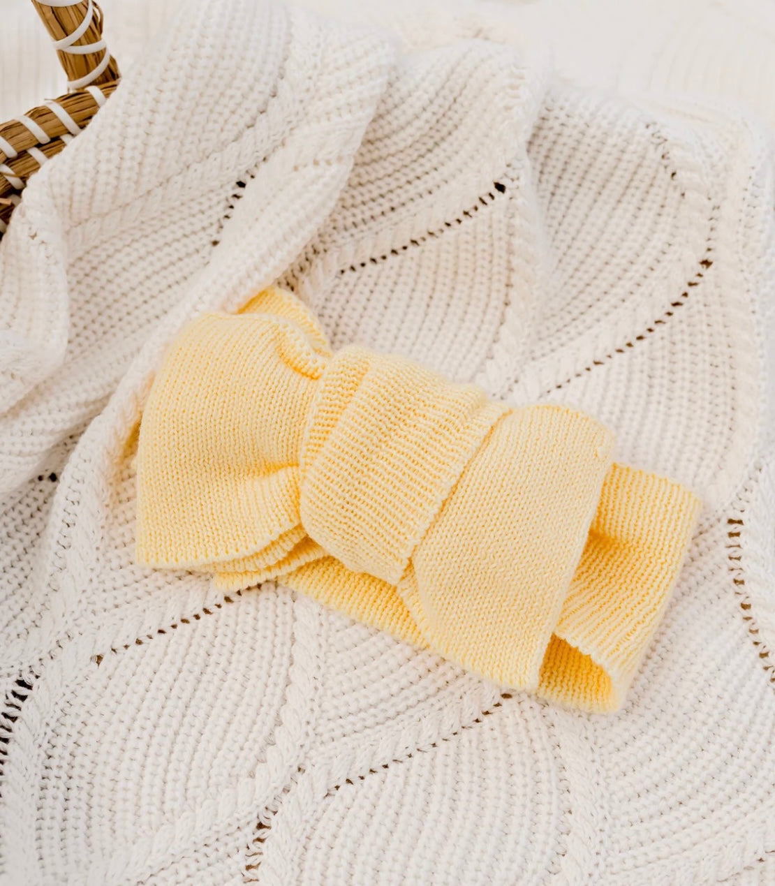 Oversized Knit Top Knot | Yellow Honey
