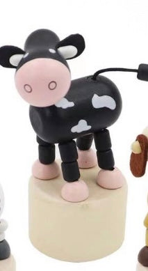 Wooden Farm Animal Press Toys