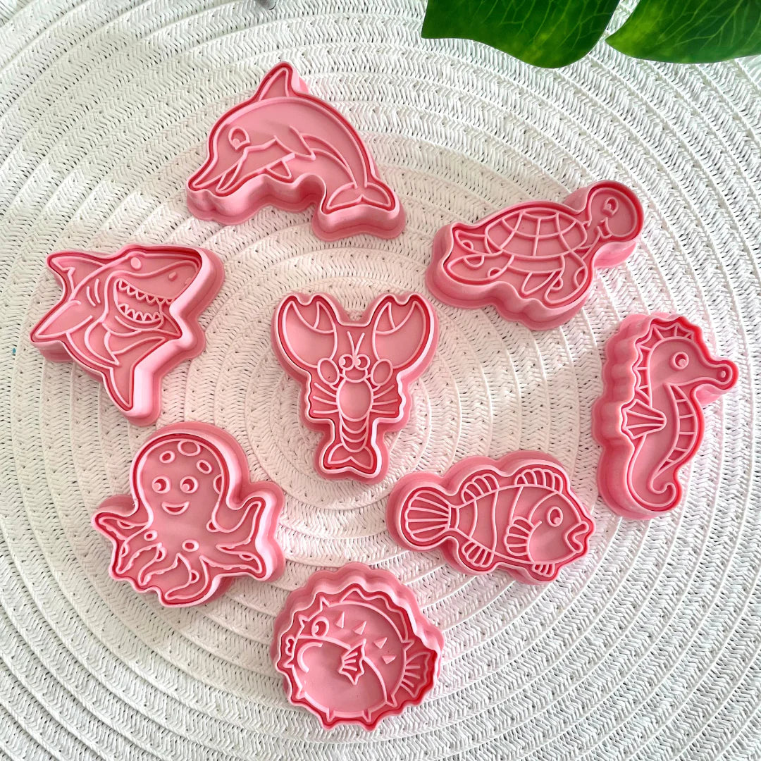 Wild Dough Cutters & Stamp Set - Ocean