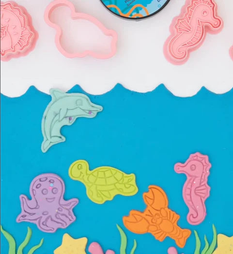 Wild Dough Cutters & Stamp Set - Ocean