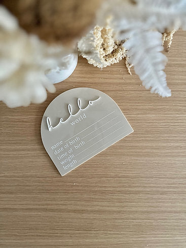 Hello World Acrylic Plaque