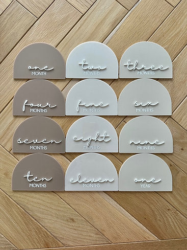 Neutral Beige/Brown Milestone Arch