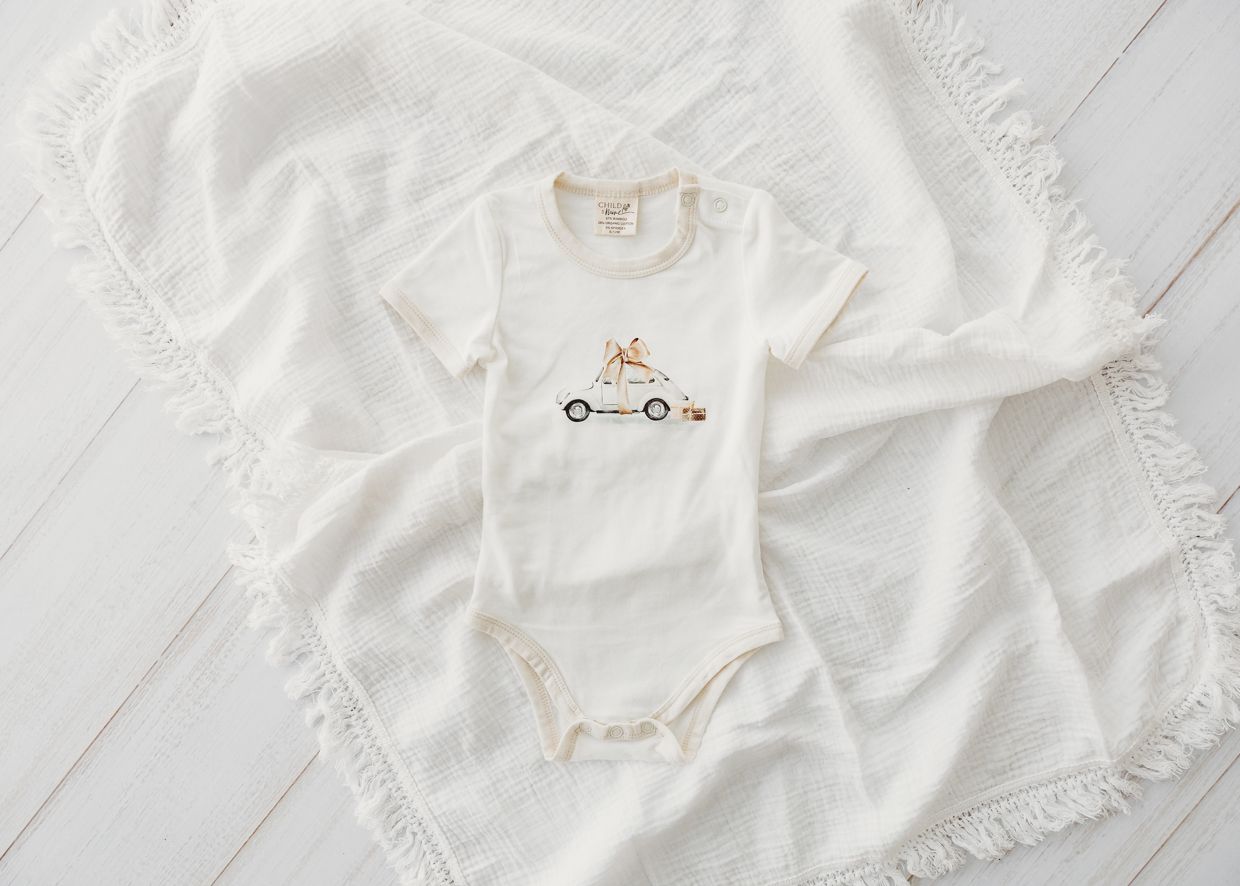 Child Of Mine - Beetle Bow Bodysuit - preorder