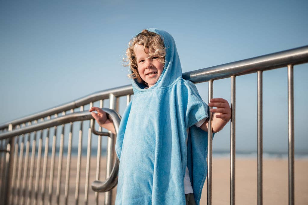 Ningaloo hooded kids beach towel - 100% cotton: 70cm (5-7 years)