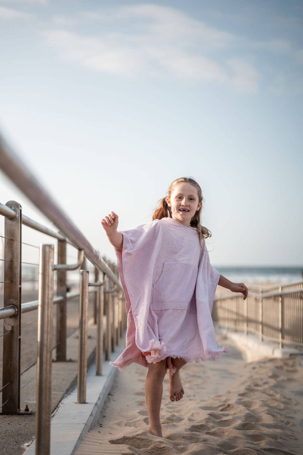 Busselton hooded beach towel - 1 - 7 years, 100% cotton: Mint / 5-7 Years (70 x 70)