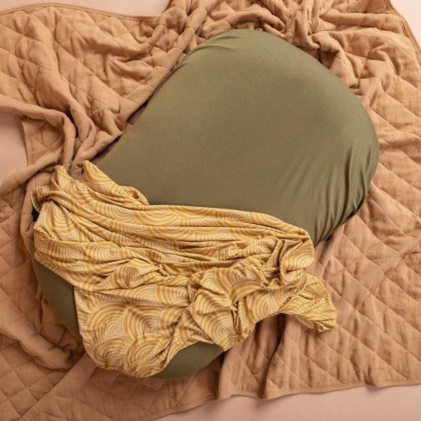 Halo&Horns Bamboo Fitted Basinet Sheet - Olive