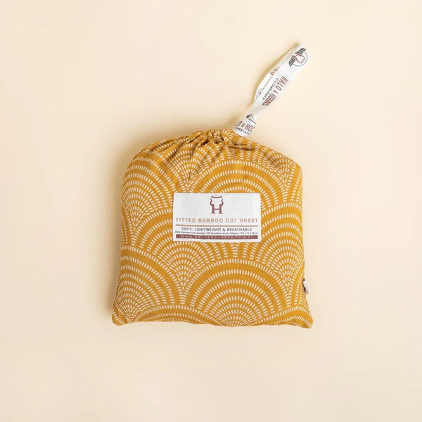 Halo&Horns - Bamboo Cot Sheet - Honey Rainbow