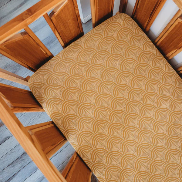 Halo&Horns - Bamboo Cot Sheet - Honey Rainbow
