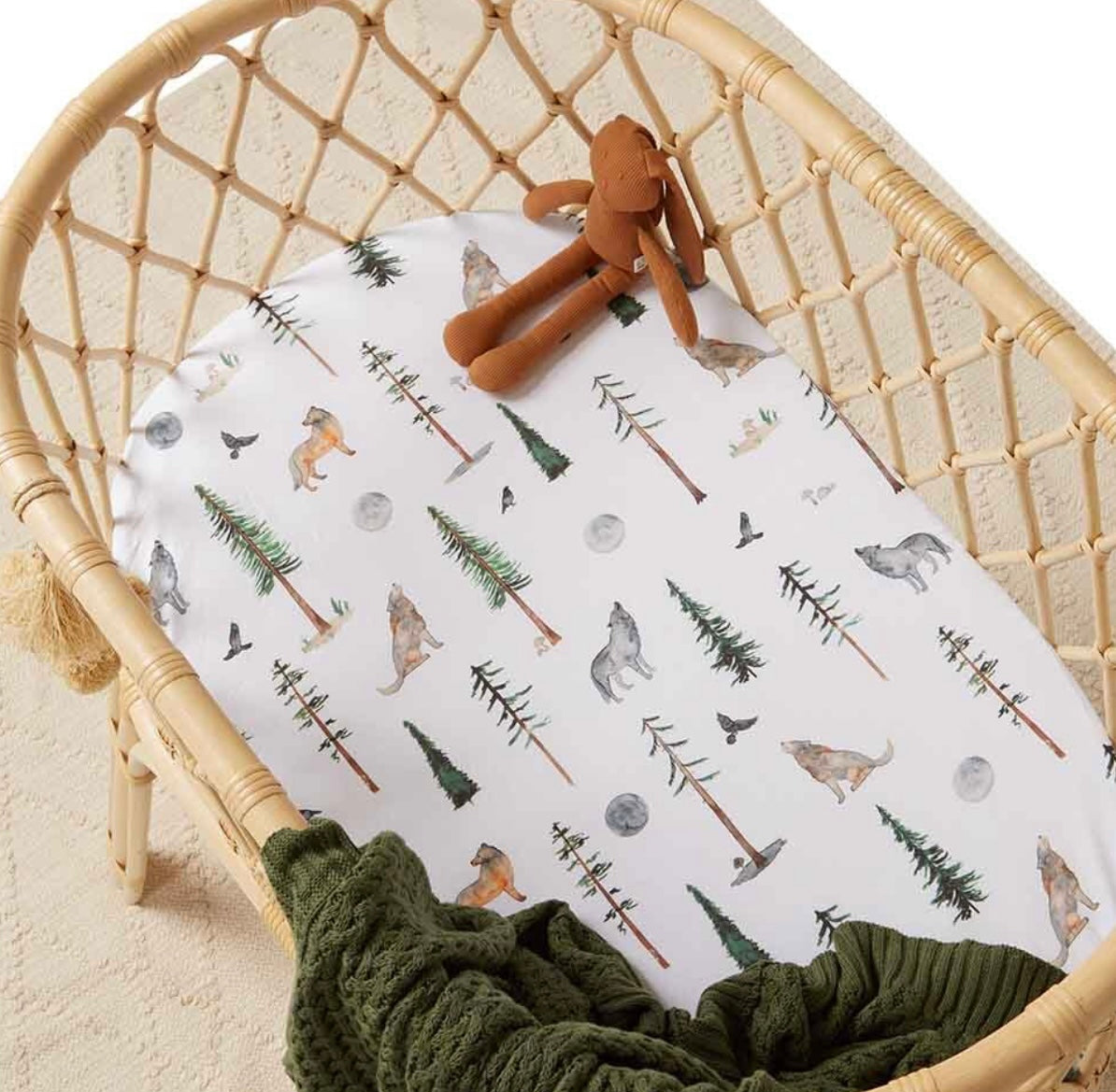 Snuggle Hunny Kids - Alpha Bassinet Sheet / Change Pad Cover