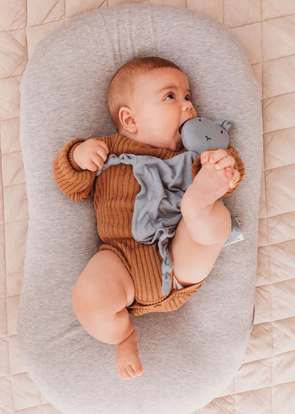 Halo & Horns Bamboo Fitted Bassinet Sheet - Merle Grey