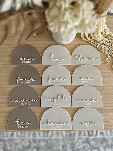Neutral Beige/Brown Milestone Arch
