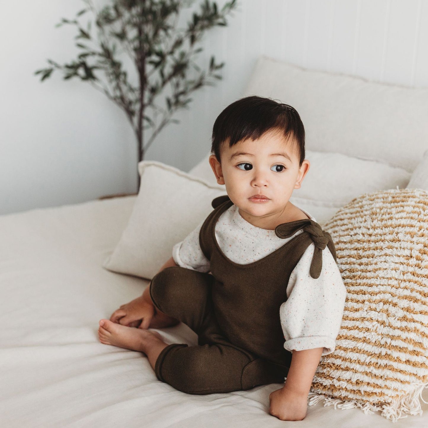 The Rest - Shoulder Tie Overall - Olive