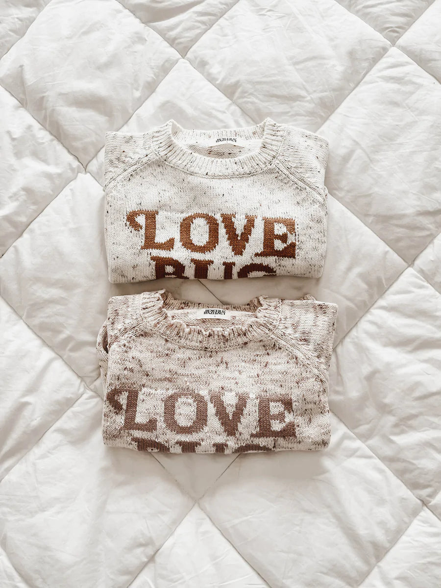 Love Bug Knit Jumper Lilac Fleck
