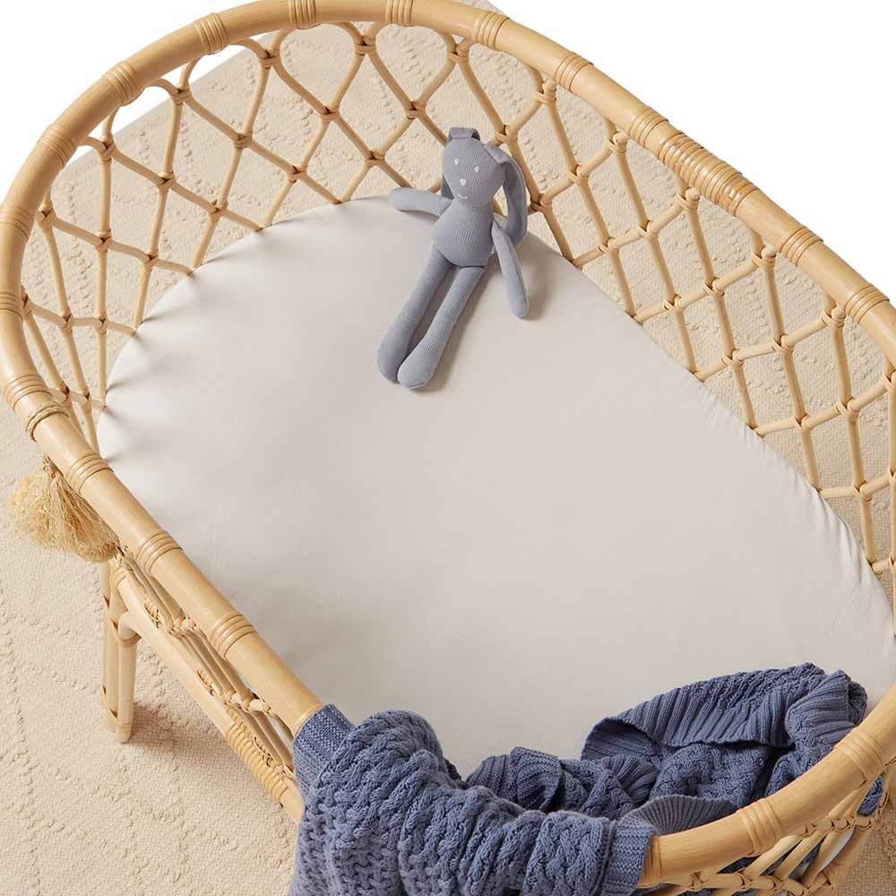 Snuggle Hunny Kids - Stone Fitted Bassinet Sheet / Change Pad Cover