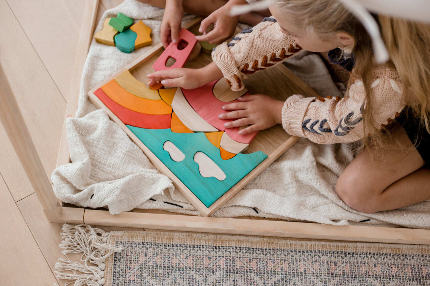 Qtoys - Wooden Fairy Castle Puzzle & Play Set