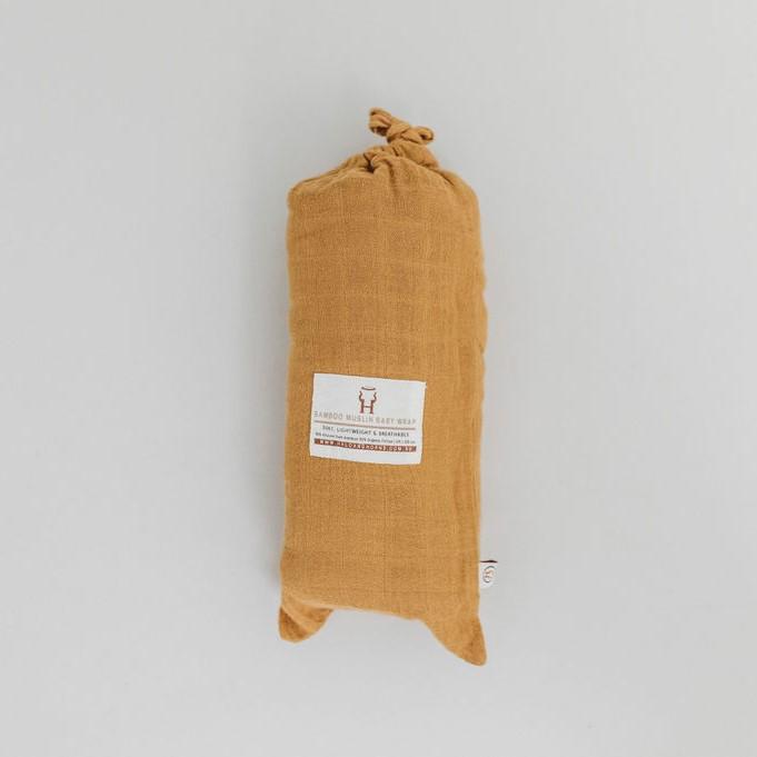 Bamboo Muslin Baby Swaddle - Golden Honey