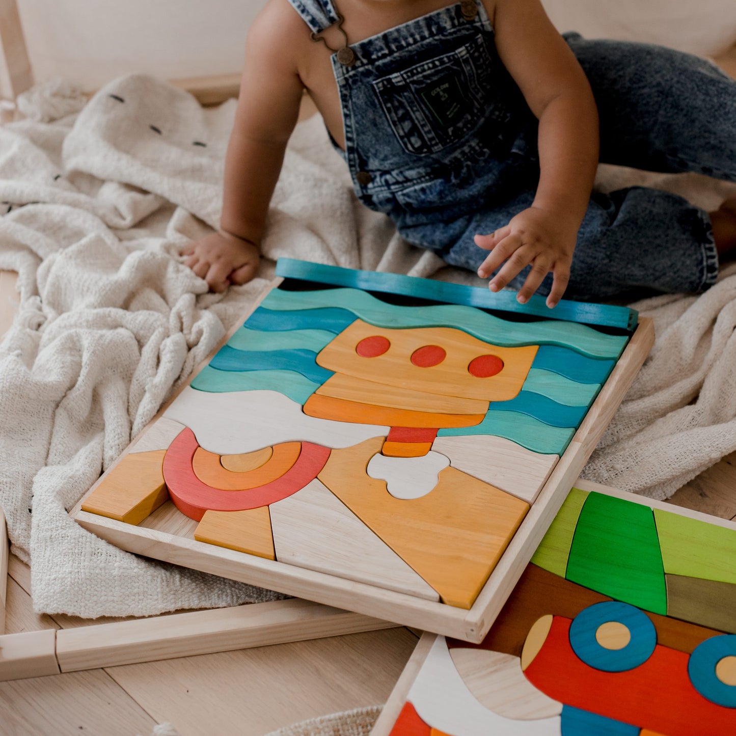 Qtoys - Wooden Ocean & Ship Puzzle