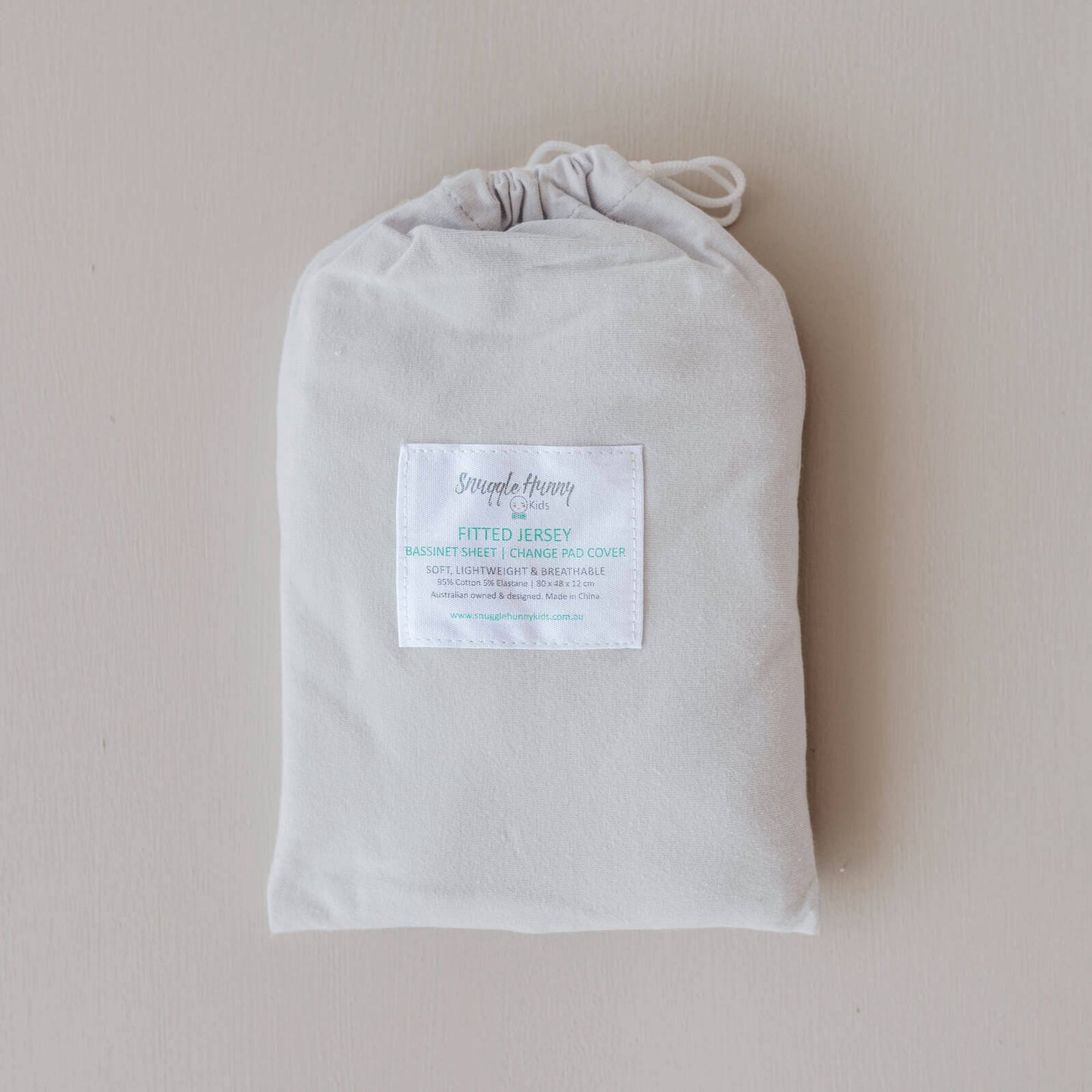 Snuggle Hunny Kids - Stone Baby Fitted Bassinet Sheet / Change Pad Cover