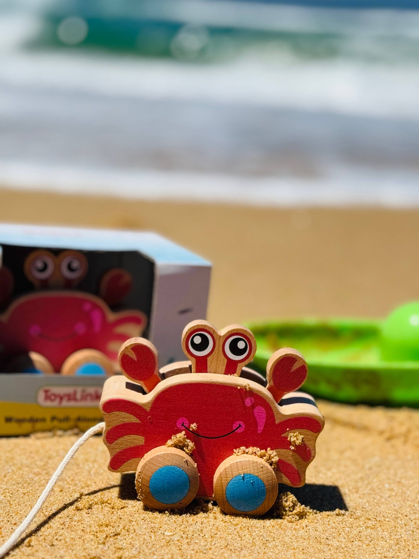 Wooden Pullalong Crab
