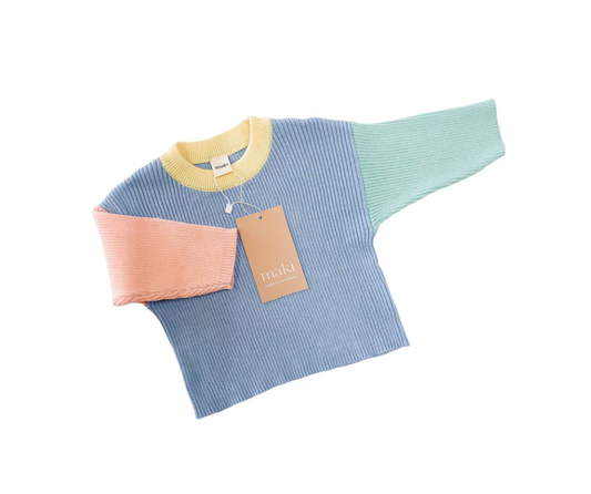 Maki The Label - Pastel Colourblock Knit Pullover