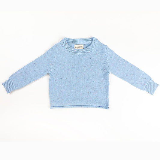 Ponchik Babies + Kids - Cotton Jumper - Mist Speckle Knit