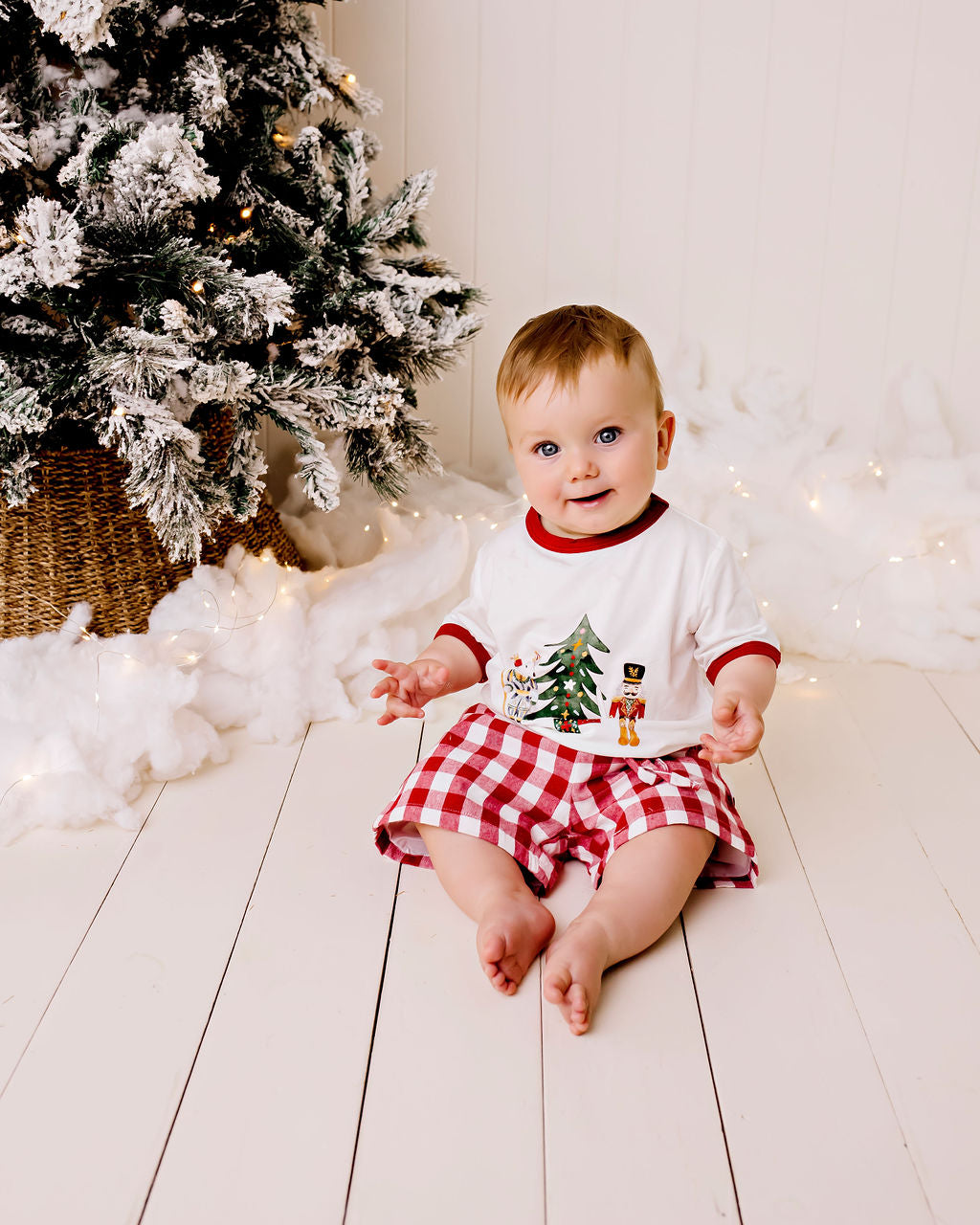 Red Gingham Pocket Shorts