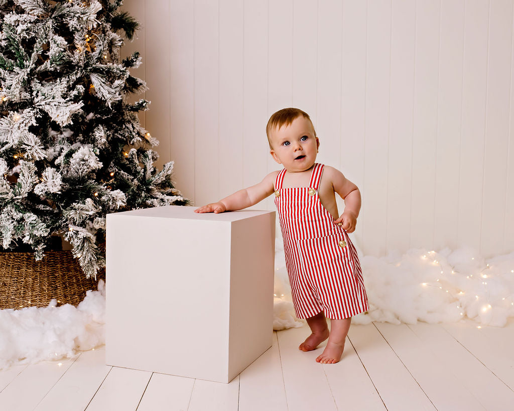 Striped Overalls - Candycane