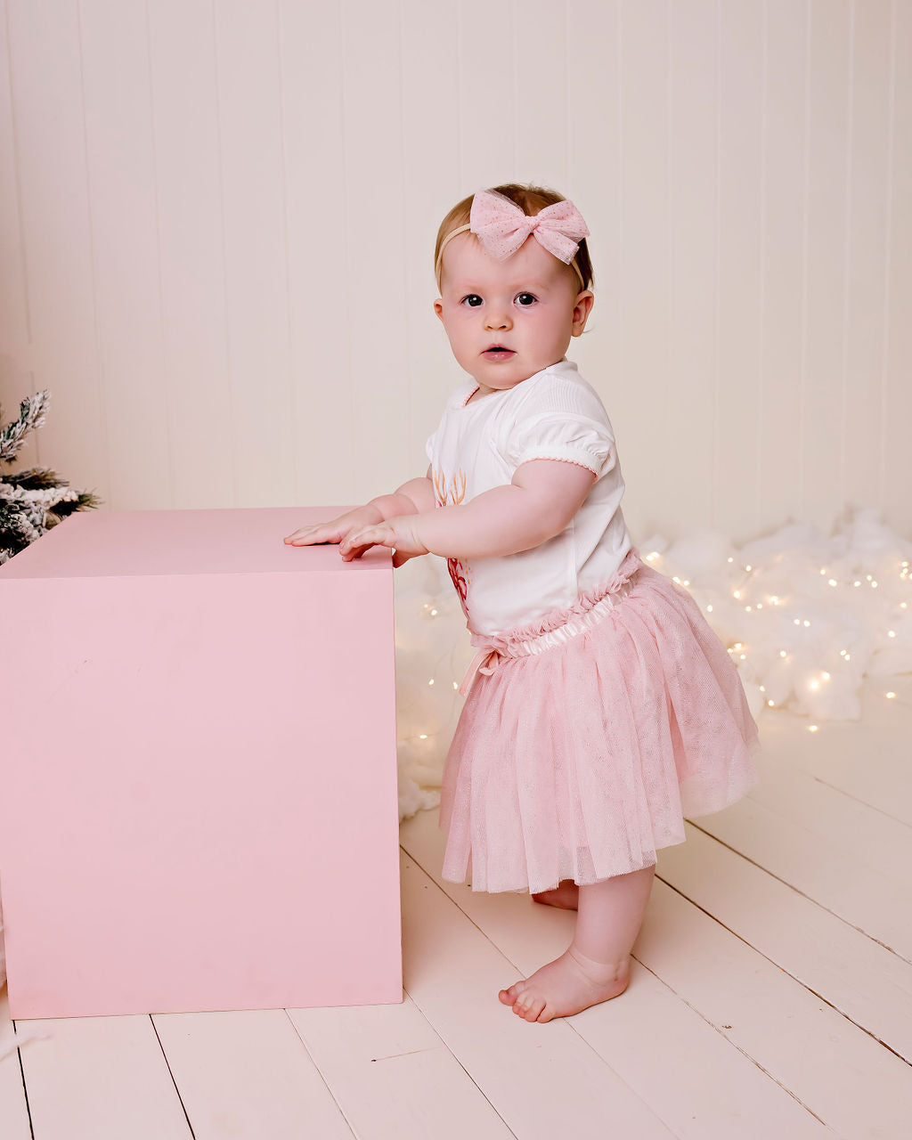 Sparkly Pink Tulle Bow