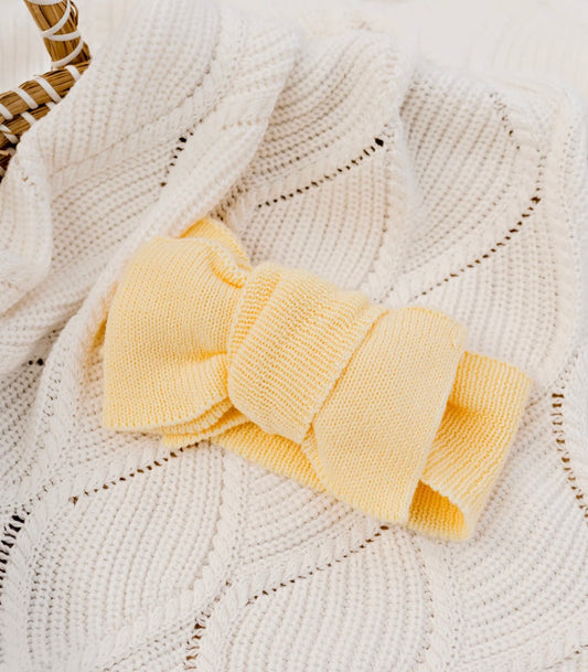 Oversized Knit Top Knot | Yellow Honey