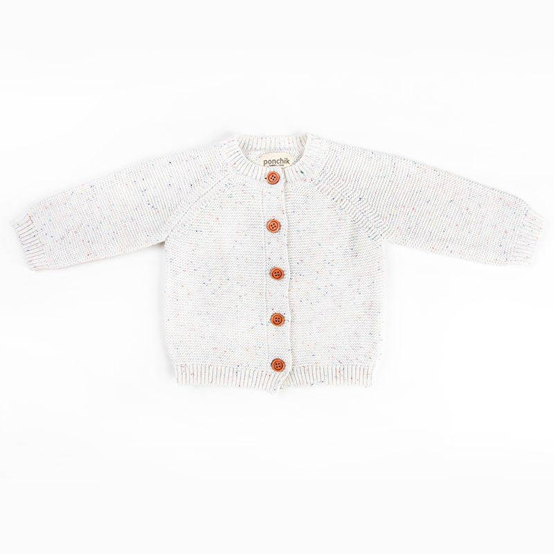 Ponchik Babies + Kids - Cotton Knitted Cardigan - Stardust Knit