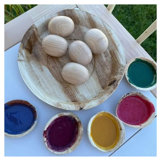 Easter Craft Kit - Wooden Eggs, Paint, Crayons & Activities