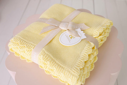 Heritage Knit Blanket Buttercream