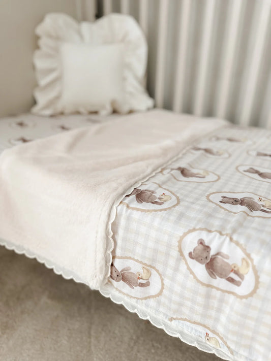 Pop Ya Tot Ted & Duck Blanket