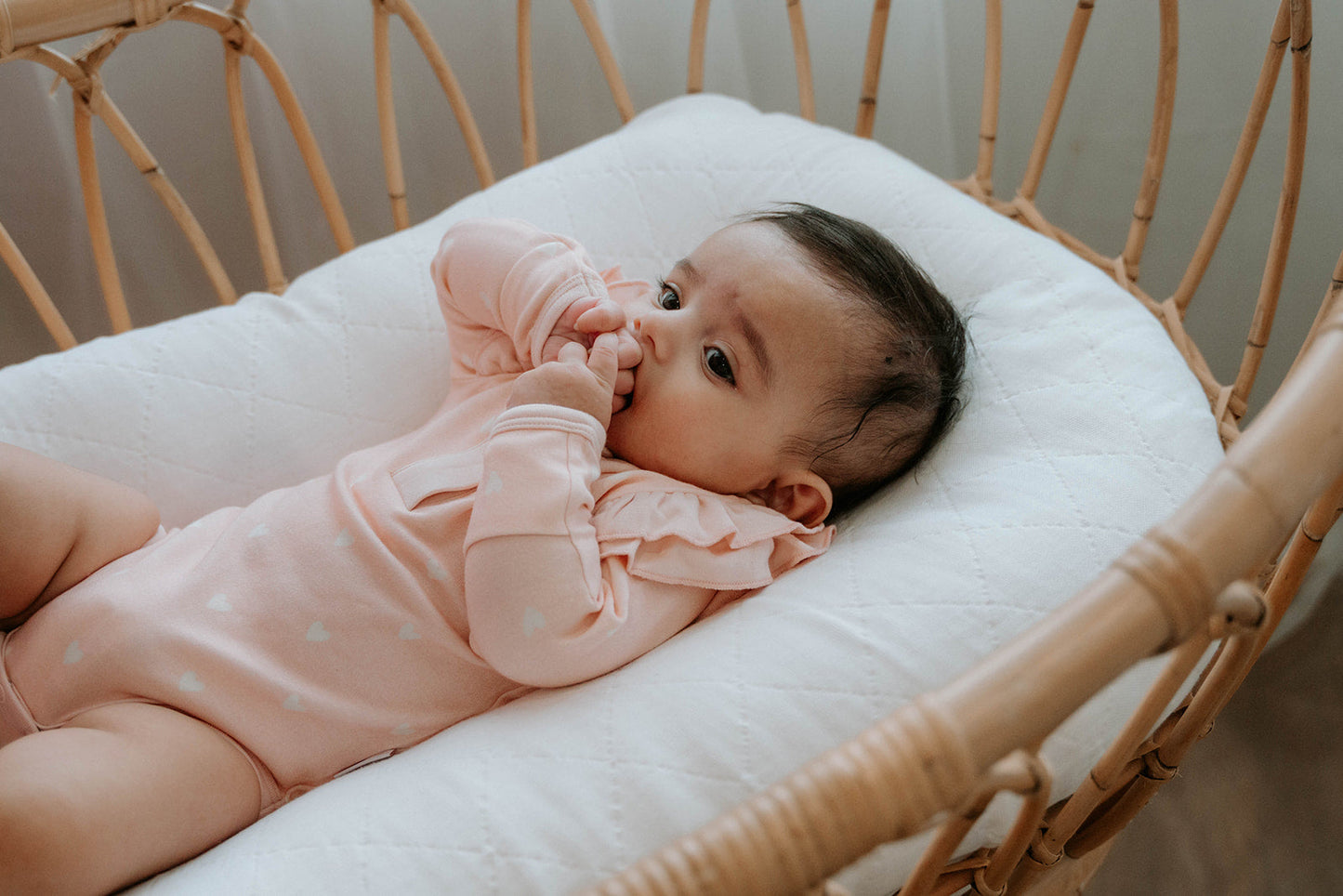 Frilly Bodysuit - Pink Hearts