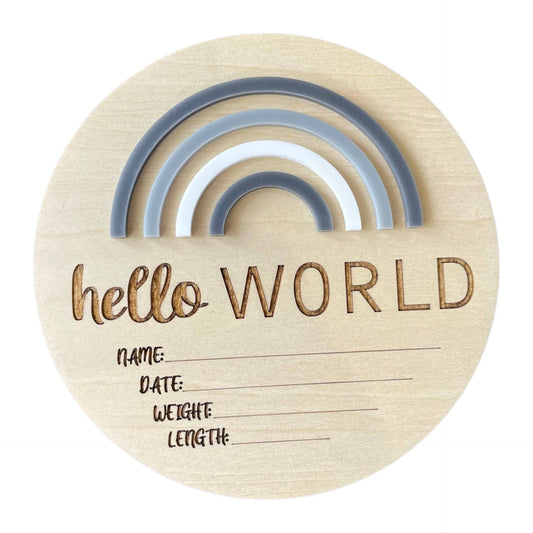 Hello World Rainbow Greys