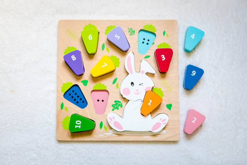 Bunny & Carrot Puzzle – Wattle&Woods