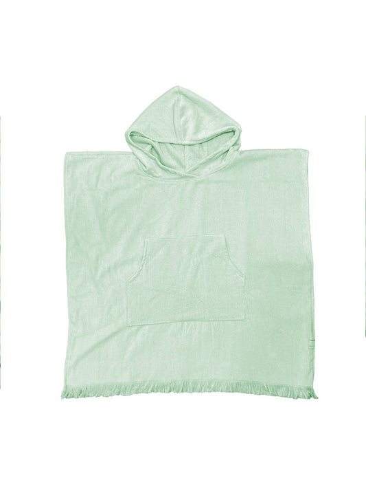 Busselton hooded beach towel - 1 - 7 years, 100% cotton: Mint / 5-7 Years (70 x 70)