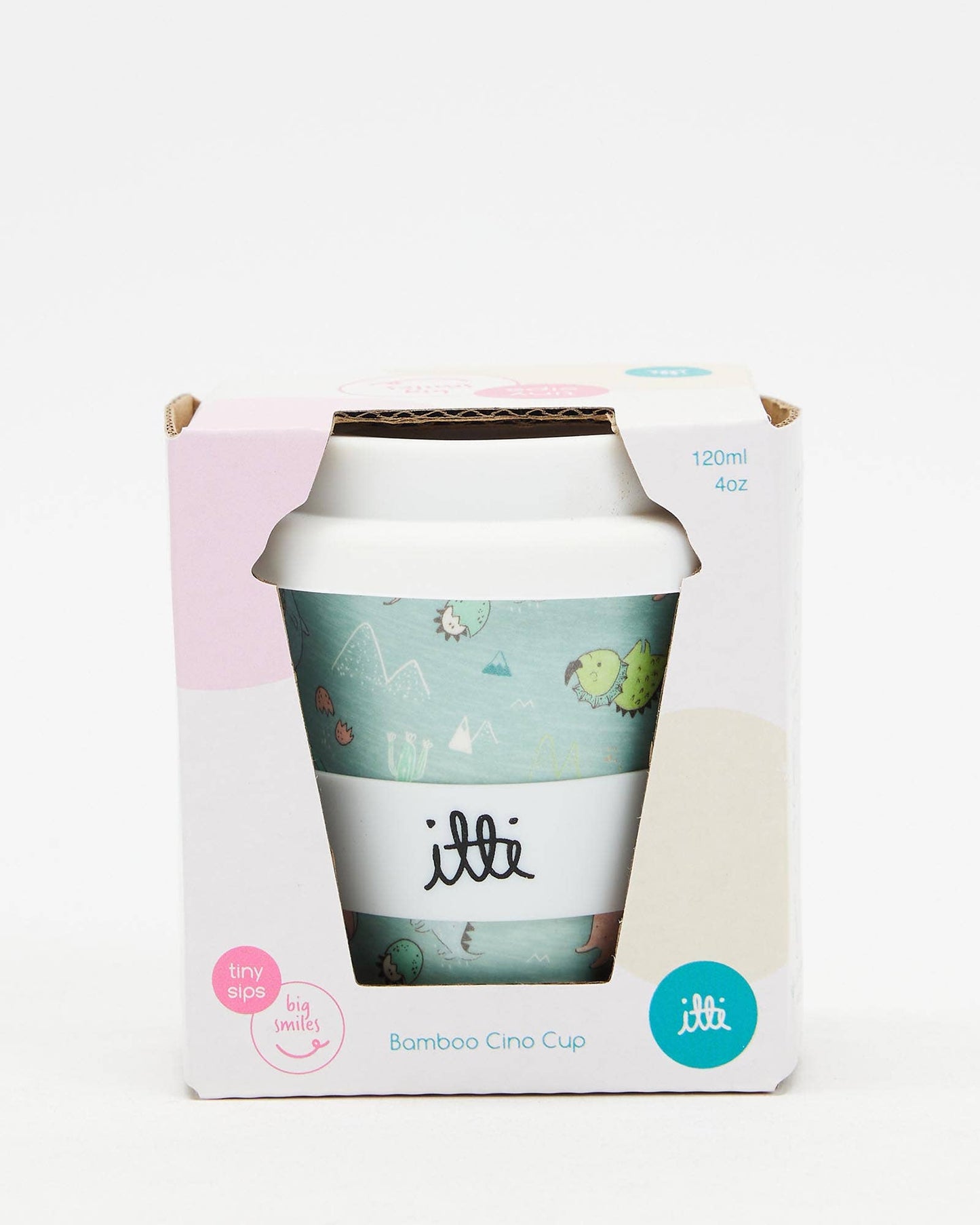 Itti Bamboo Baby Cino Cup + 2 Straws - Dino PREORDER