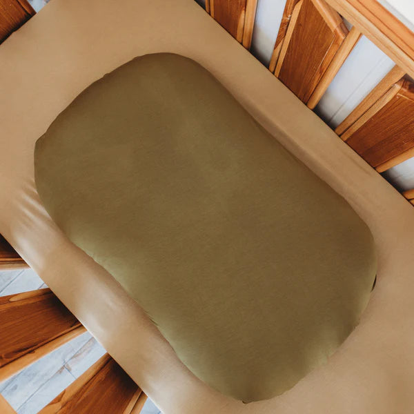 Halo&Horns Bamboo Fitted Basinet Sheet - Olive