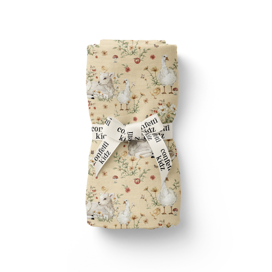 Confetti Kidz In The Meadow Muslin Swaddle