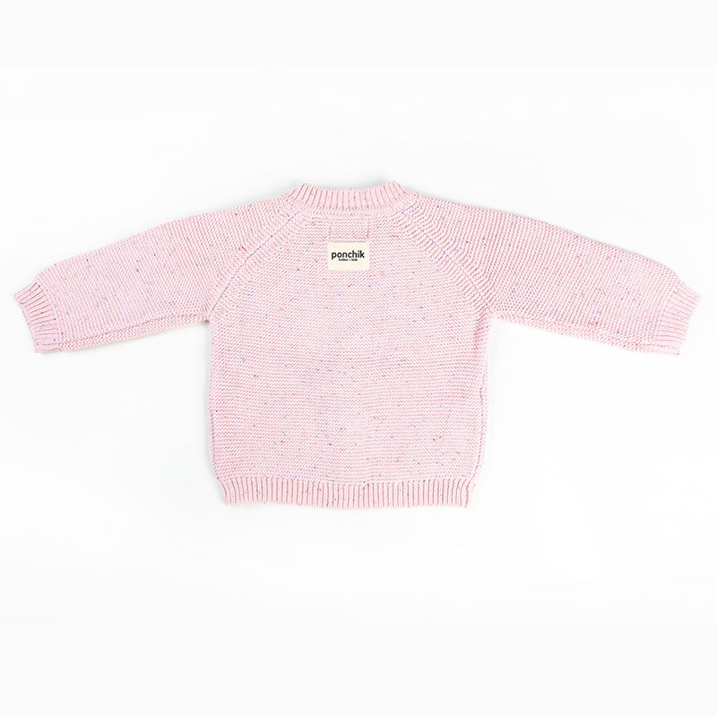 Ponchik Babies + Kids - Cotton Knitted Cardigan - Love Speckle Knit