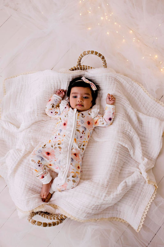 Confetti Kidz Bamboo Zipsuit Sweet Florals