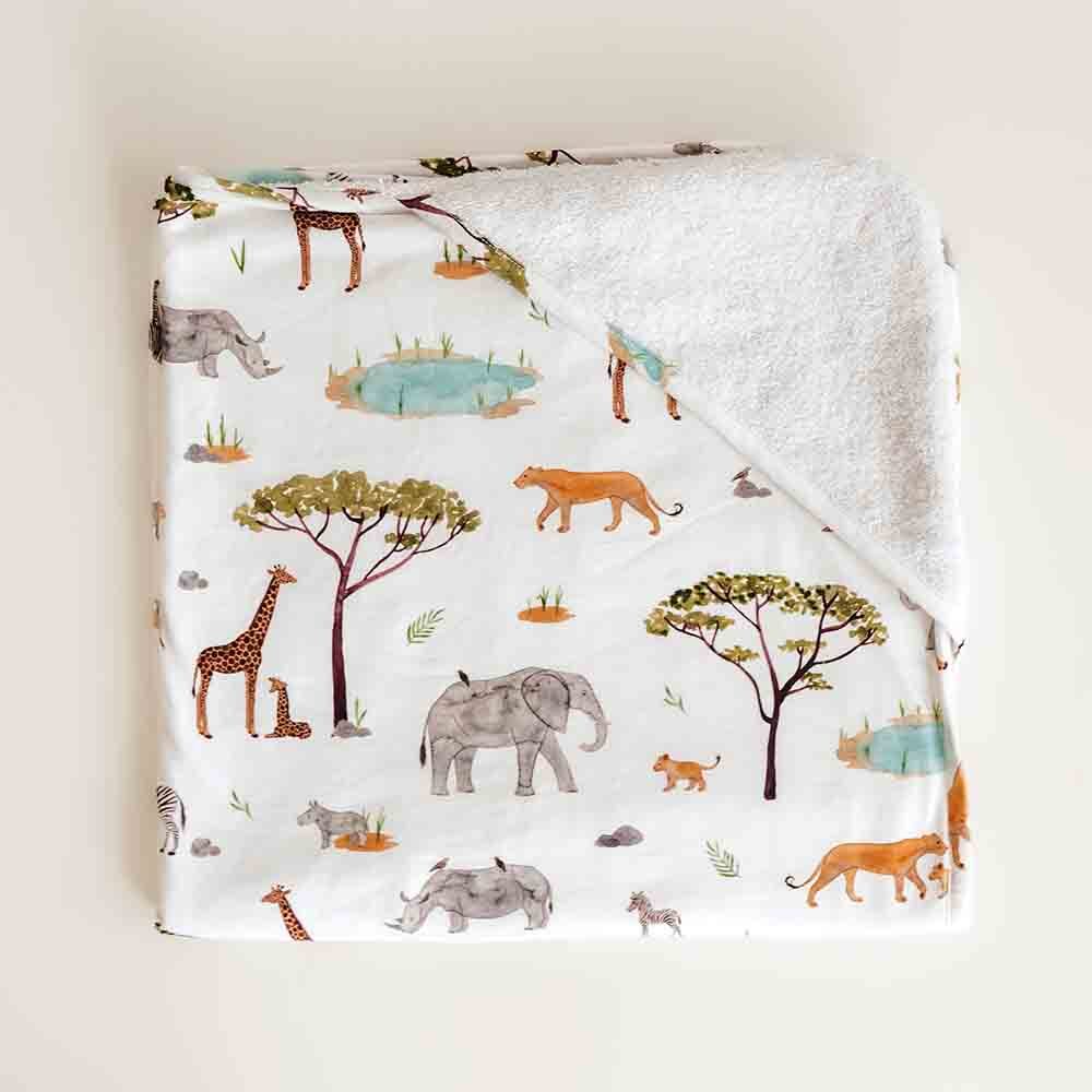 Snuggle Hunny Organic Cotton Extra Large Towel - Safari